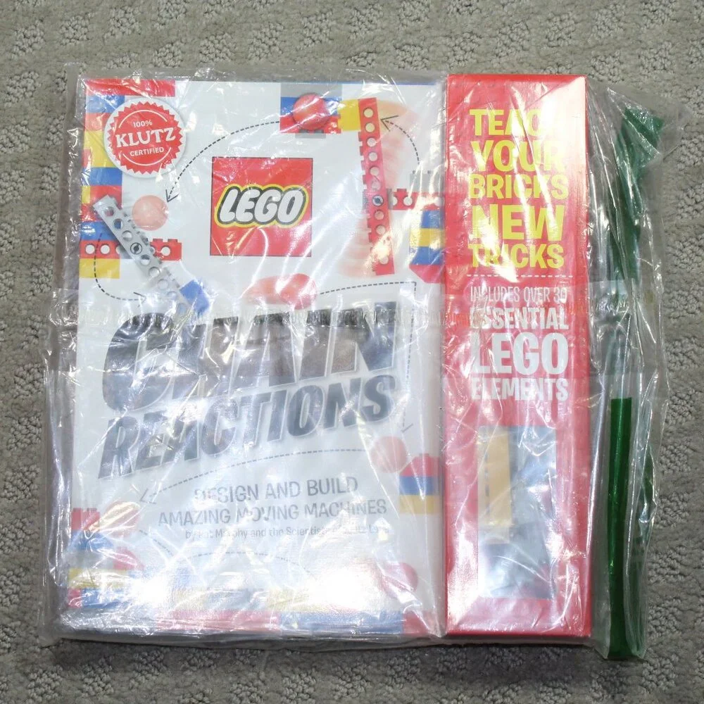 NIOP Klutz Lego Chain Reaction Book Design and Build Moving Machines Kit